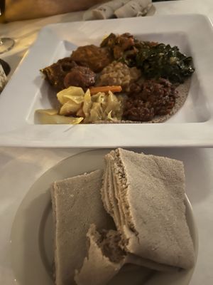 Vegetable platter   at DAS Ethiopian in Washington