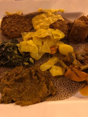 Vegan sampler at DAS Ethiopian in Washington
