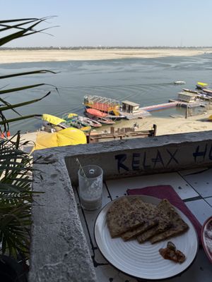 Vegan paratha  at Everest Cafe in Varanasi