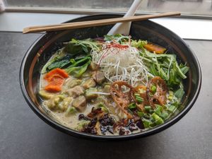 Avocado ramen at GEN-STYLE in Tokyo
