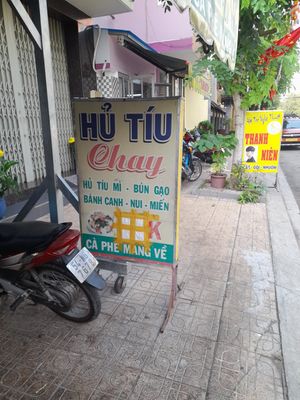 Sign outside at Hủ tíu Chay in Ho Chi Minh City