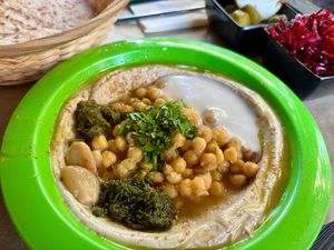Classic hummus plate at Dr Hummus in Berlin