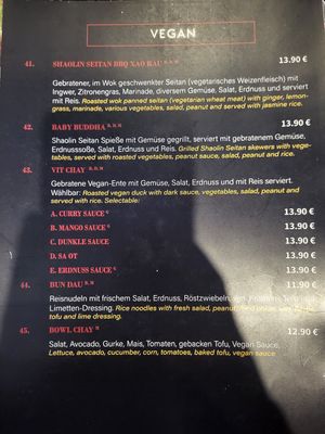 Vegan options at Nali Restaurant in Sarstedt