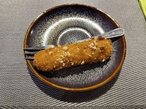 Baked banana (not real size of the dessert!)  at Onkel Ha Vegan in Muelheim-kaerlich