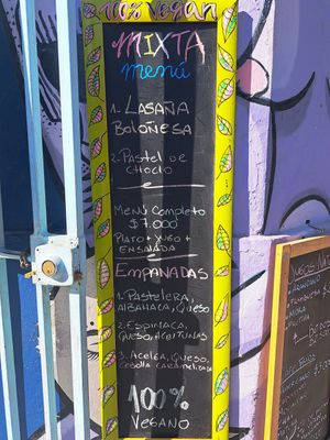 Daily offer at Mixta Cafe in Santiago