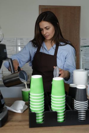 Lovely Iryna 💖 very friendly cafe owner, manager, cake maker and more, made me very welcome 🤗 and served delicious foods in her delightful  Roslynka cafe which I visit regula at Roslynka in Lutsk