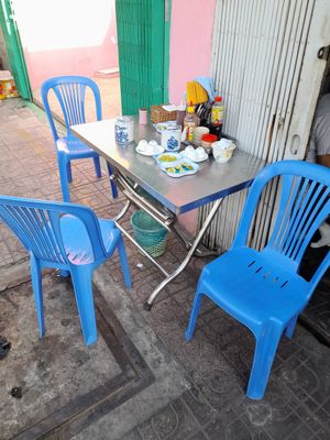 A typical Vietnamese table at Cô Hai in Ho Chi Minh City