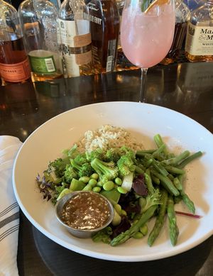 Fresh Veggie Healthy Bowl (vegan as-is) at Hazelwood Food + Drink in Bloomington