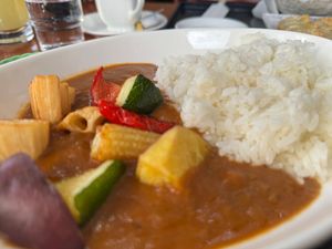 The vegan curry rice at Dining Funkatei - 有珠山食堂 噴火亭 in Sobetsu