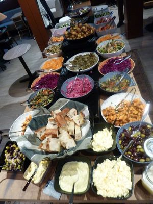 Other view on the salad bar at Segreto in Helsinki