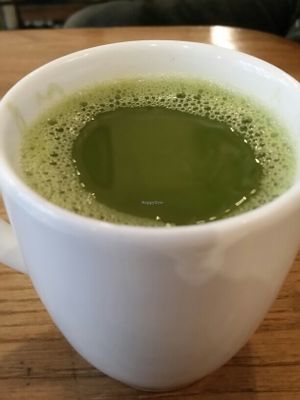 matcha tea at Cafe Pinson - Poissonniere in Paris