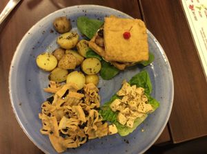 tofully yours Burger (veganized version)  at Well Dressed Salad Bar and Cafe in Central Singapore