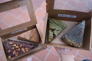 vegan cakes at Well Dressed Salad Bar and Cafe in Central Singapore