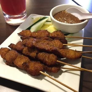 vegan satay  at Well Dressed Salad Bar and Cafe in Central Singapore