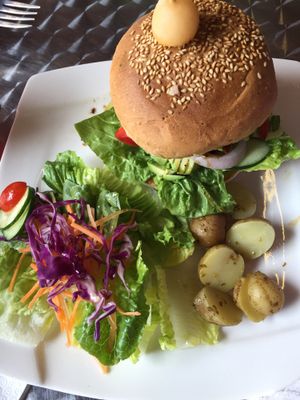 burger  at Well Dressed Salad Bar and Cafe in Central Singapore