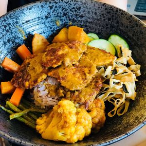 Buddha rice bowl at Well Dressed Salad Bar and Cafe in Central Singapore
