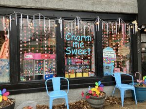 Store front  at Charm Me Sweet Candy Store in St Louis
