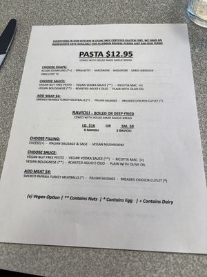 Choose your pasta and sauce  at Ugly Noodle in Geneva