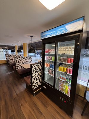 Cute seating area  at Ugly Noodle in Geneva