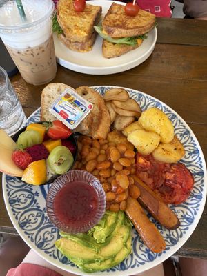vegan breakfast plate  at Breakfast Factory in Chiang Rai