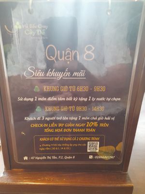 Notice at Hủ Tiếu Chay Cây Đề - Quận 8 in Ho Chi Minh City