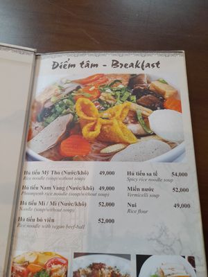 Menu at Hủ Tiếu Chay Cây Đề - Quận 8 in Ho Chi Minh City