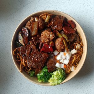 Black bean beef at Vegie Bowl Express in Boronia