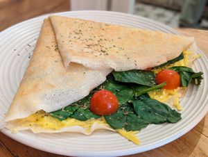 Vegan Spinacocrepa at B'elicious in Farnham