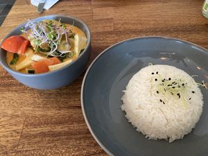 Red curry with tofu and vegetables  at KobKun in Ry