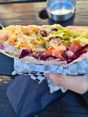 Vegan burrito cauliflower at Tignes Cuisine in Tignes