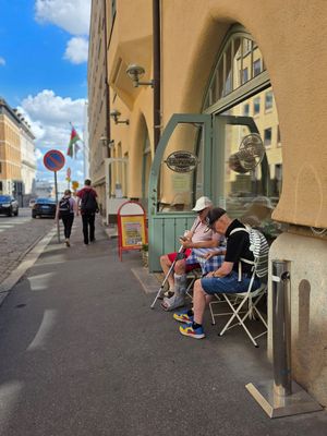 Cute street at Eromanga Oy in Helsinki