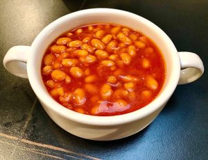 Baked beans  at Olive Tree Restaurant in Dubai
