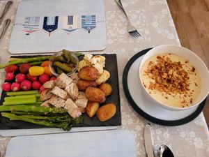 Switzerland night - fondue at All Good Things Vegan in Paignton