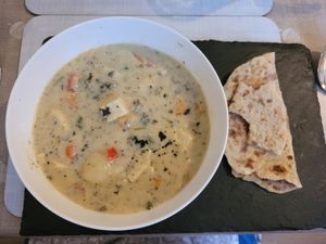 Norwegian night: bergensk fiskesuppe at All Good Things Vegan in Paignton
