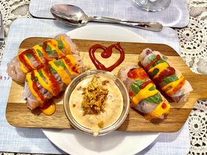 Vietnamese summer rolls (starter)  at All Good Things Vegan in Paignton