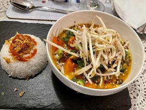 Thai yellow curry (main course)  at All Good Things Vegan in Paignton