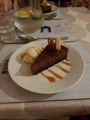 Chocolate torte oreo cookie base magic at All Good Things Vegan in Paignton