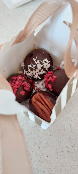 Chocolate truffles were delicious at All Good Things Vegan in Paignton