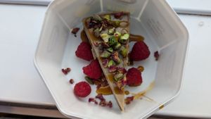 Chai cheesecake at All Good Things Vegan in Paignton