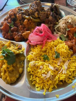Thali  at All Good Things Vegan in Paignton