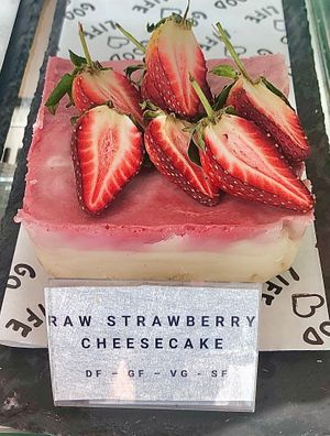 Strawberry cheesecake  at Good Life in Dubai
