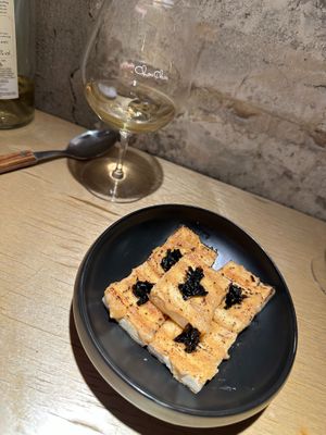Fried Miso Tofu - Miso/ Tofu/ Seaweed at chaochao. vegan food and natural wine bar in Beijing