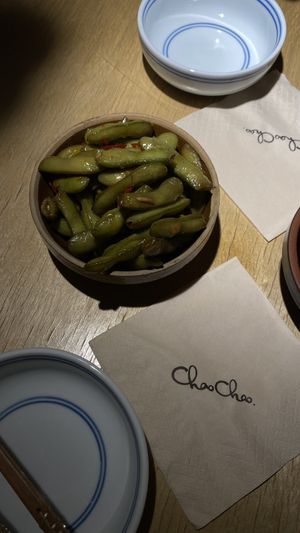   at chaochao. vegan food and natural wine bar in Beijing