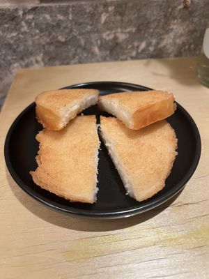 Fried Mantou Slice  at chaochao. vegan food and natural wine bar in Beijing