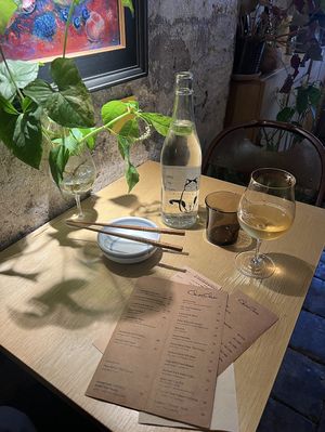   at chaochao. vegan food and natural wine bar in Beijing