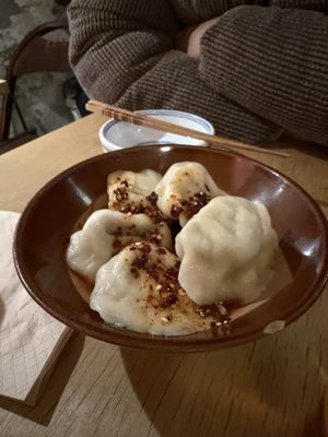Dumplings   at chaochao. vegan food and natural wine bar in Beijing