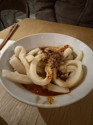 Noodles  at chaochao. vegan food and natural wine bar in Beijing