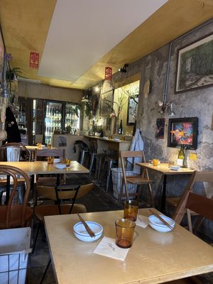   at chaochao. vegan food and natural wine bar in Beijing