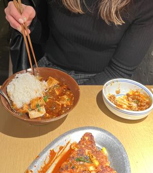   at chaochao. vegan food and natural wine bar in Beijing