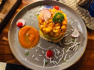 Vegan appetizer  at Tiki Limbo in Montanita